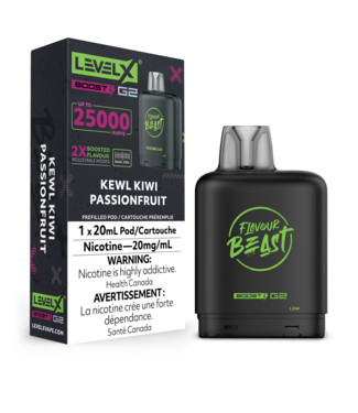 FLAVOUR BEAST LEVEL X LEVEL X FLAVOUR BEAST POD 25K ON KEWL KIWI PASSIONFRUIT