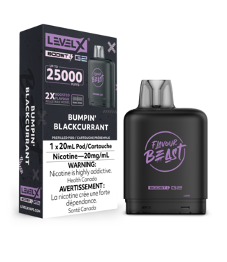 FLAVOUR BEAST LEVEL X LEVEL X FLAVOUR BEAST POD 25K ON BUMPIN' BLACKCURRANT