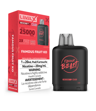 FLAVOUR BEAST LEVEL X LEVEL X FLAVOUR BEAST POD 25K ON FAMOUS FRUIT KO