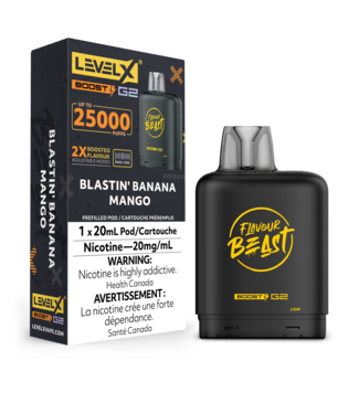 FLAVOUR BEAST LEVEL X LEVEL X FLAVOUR BEAST POD 25K ON BLASTIN' BANANA MAGO