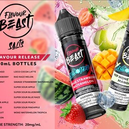 FLAVOUR BEAST SALT NIC 60ML ON BUSSIN BANANA 20MG