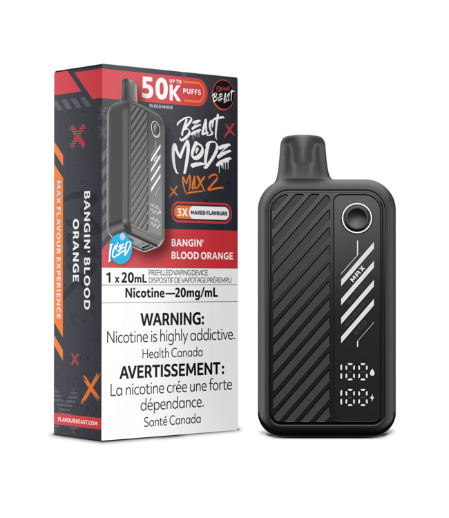 FLAVOUR BEAST BEAST MODE MAX 2 ON 50K BANGIN BLOOD ORANGE