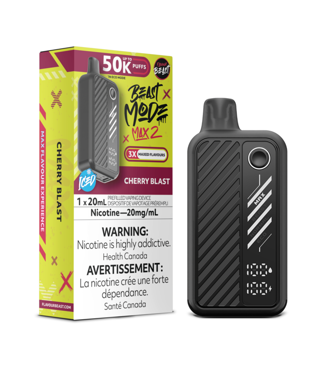 FLAVOUR BEAST BEAST MODE MAX 2 ON 50K CHERRY BLAST