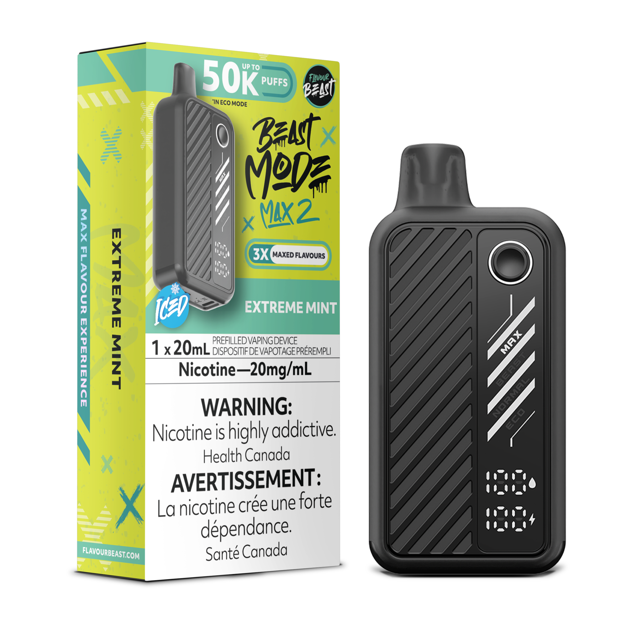 FLAVOUR BEAST BEAST MODE MAX 2 ON 50K EXTREME MINT