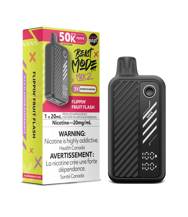 FLAVOUR BEAST BEAST MODE MAX 2 ON 50K FLIPPIN FRUIT FLASH