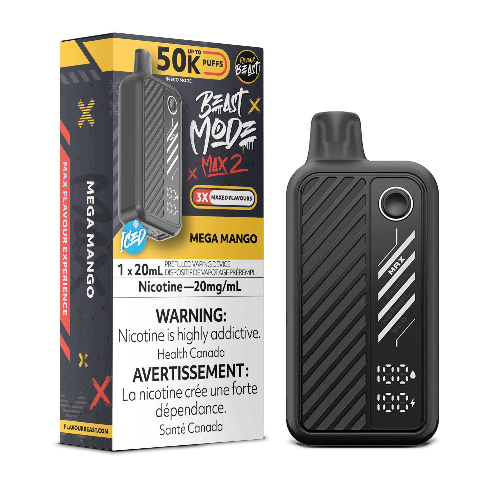 FLAVOUR BEAST BEAST MODE MAX 2 ON 50K MEGA MANGO
