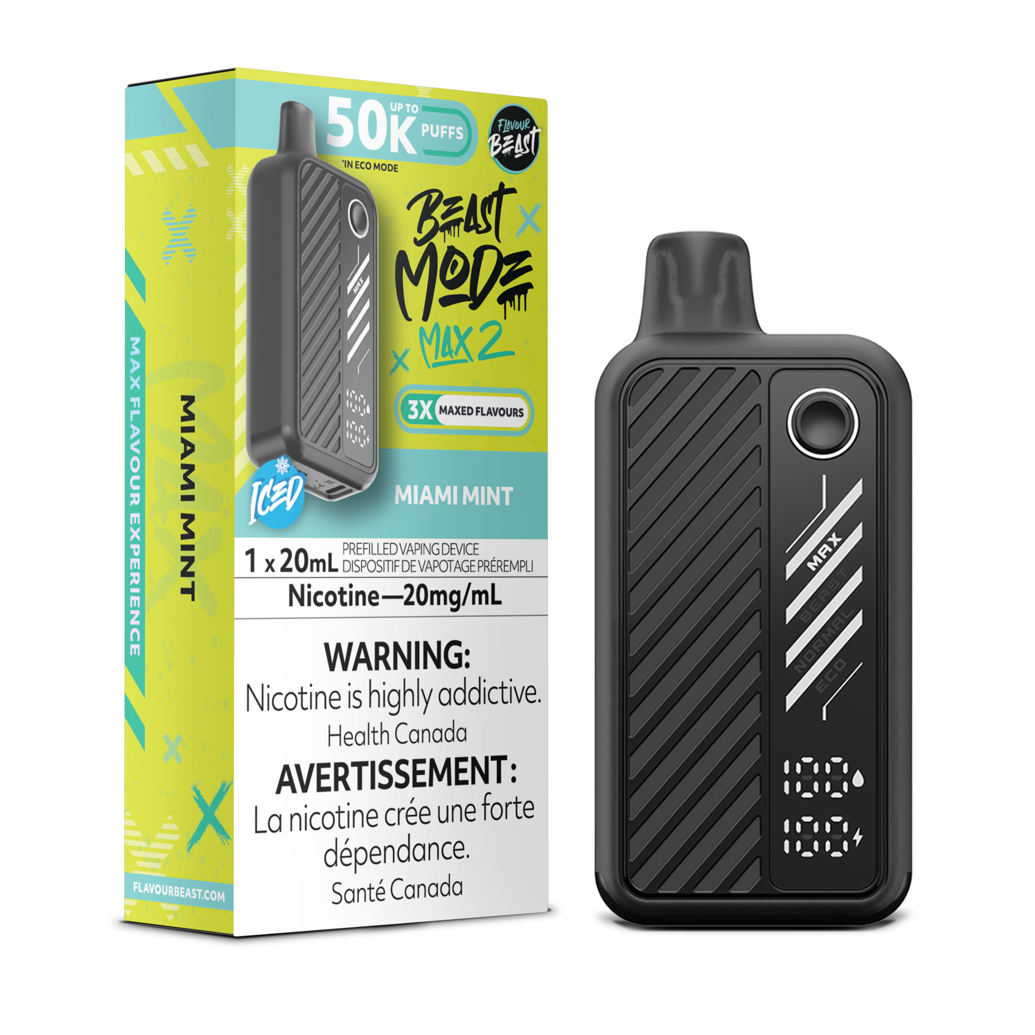 FLAVOUR BEAST BEAST MODE MAX 2 ON 50K MIAMI MINT