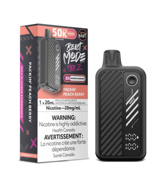 FLAVOUR BEAST FLAVOUR BEAST BEAST MODE MAX 2 ON 50K PACKIN PEACH BERRY
