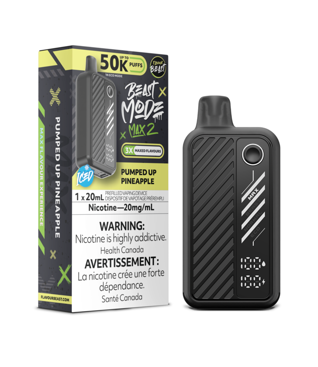 FLAVOUR BEAST BEAST MODE MAX 2 ON 50K PUMPED UP PINEAPPLE