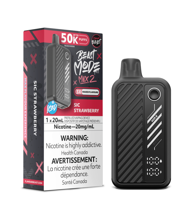 FLAVOUR BEAST BEAST MODE MAX 2 ON 50K SIC STRAWBERRY
