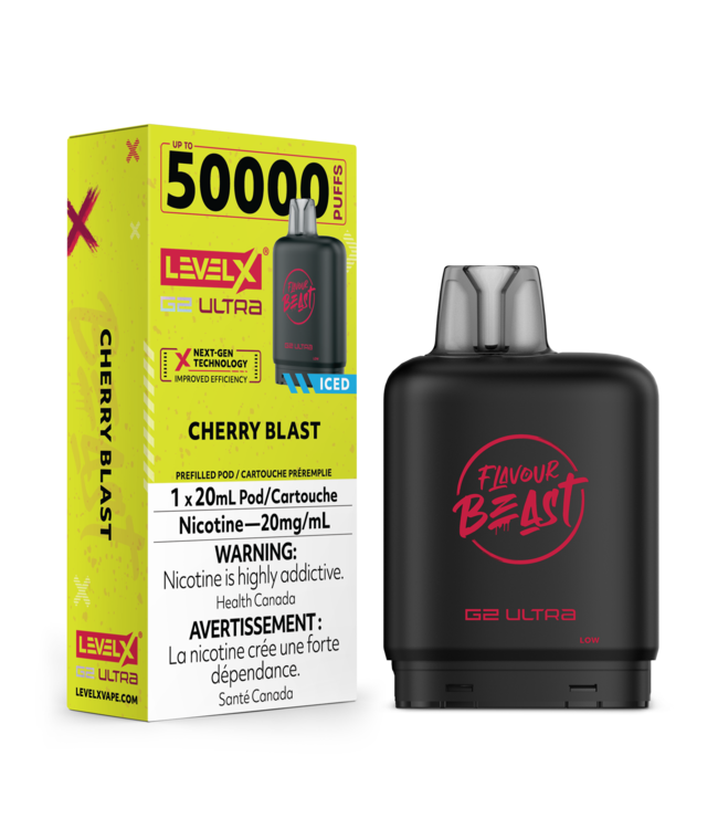 FLAVOUR BEAST LEVEL X G2 ULTRA POD ON CHERRY BLAST