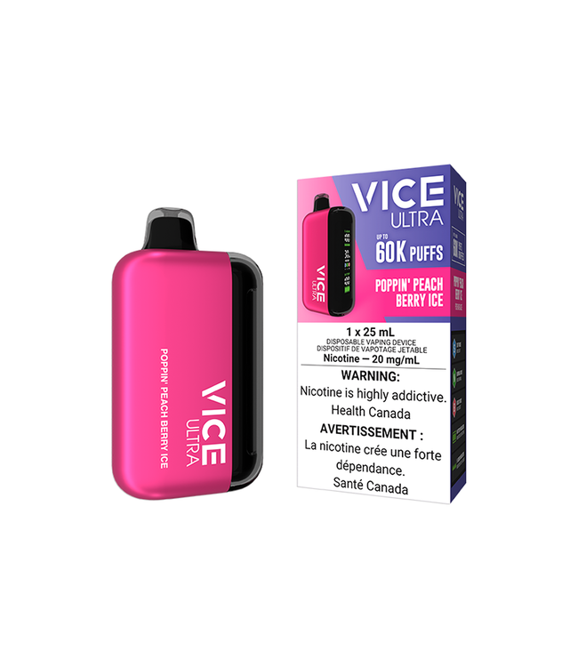 VICE ULTRA 60K ON POPPIN PEACH BERRY ICE