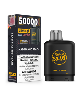 Level X FLAVOUR BEAST LEVEL X G2 ULTRA POD ON MAD MANGO PEACH