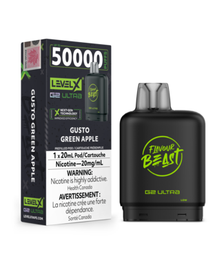 Level X FLAVOUR BEAST LEVEL X G2 ULTRA POD ON GUSTO GREEN APPLE
