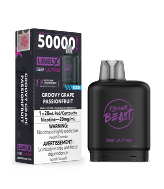 Level X FLAVOUR BEAST LEVEL X G2 ULTRA POD ON GROOVY GRAPE PASSIONFRUIT