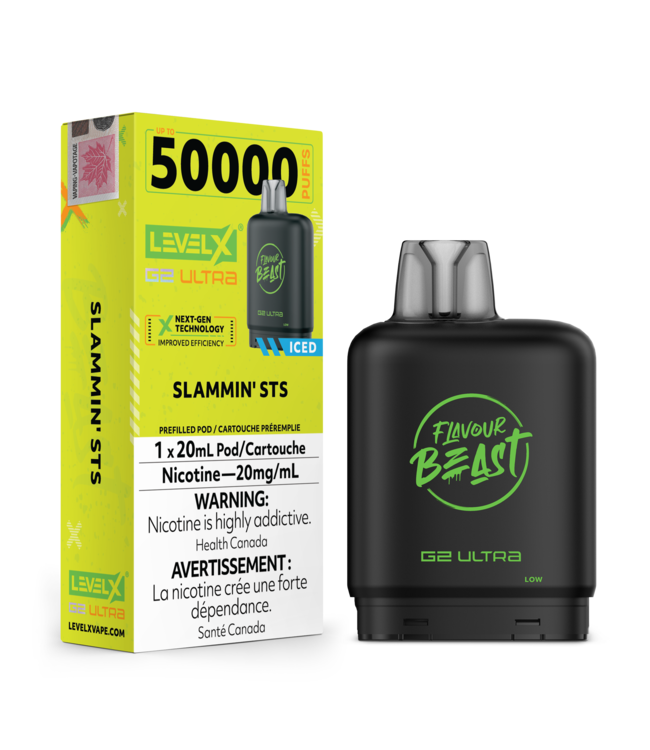 FLAVOUR BEAST LEVEL X G2 ULTRA POD ON SLAMIN' STS