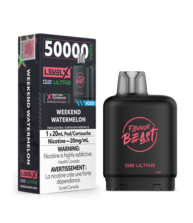 FLAVOUR BEAST LEVEL X G2 ULTRA POD ON WILD WHITE GRAPE