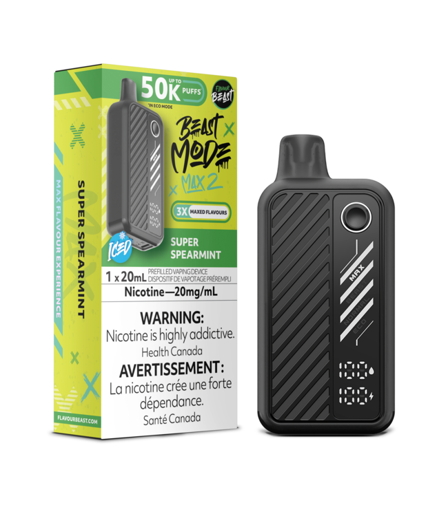 FLAVOUR BEAST BEAST MODE MAX 2 ON 50K SUPER SPEARMINT