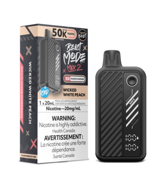 FLAVOUR BEAST FLAVOUR BEAST BEAST MODE MAX 2 ON 50K WICKED WHITE PEACH