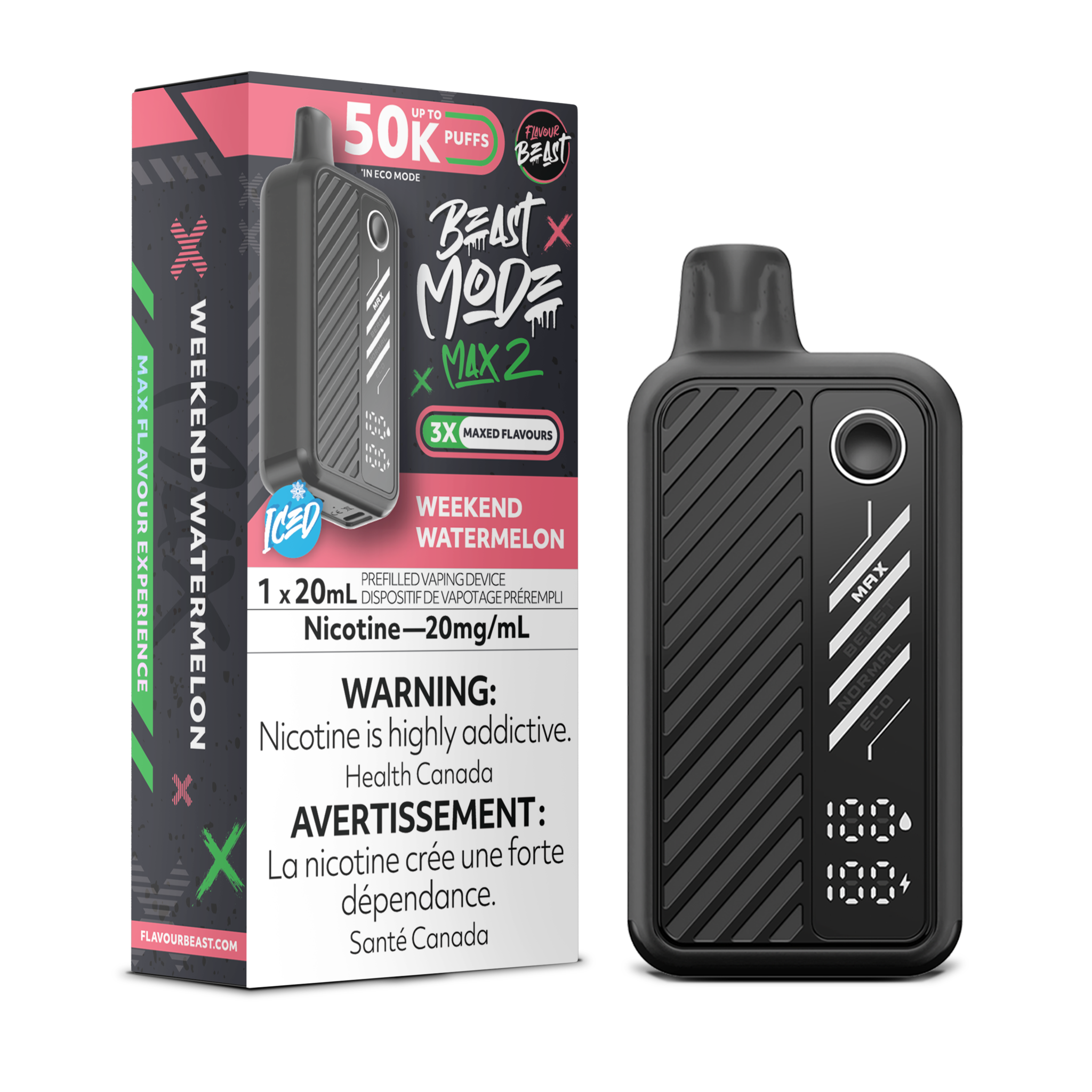 FLAVOUR BEAST BEAST MODE MAX 2 ON 50K WEEKEND WATERMELON