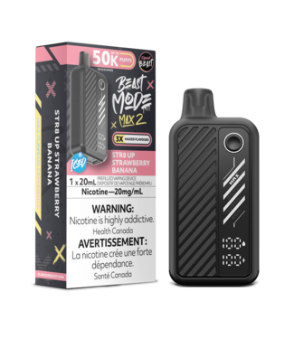 FLAVOUR BEAST FLAVOUR BEAST BEAST MODE MAX 2 ON 50K STR8 UP STRAWBERRY BANANA
