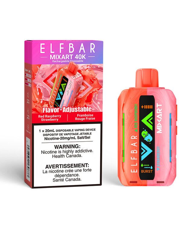 ELFBAR MIXART 40K ON RED RASPBERRY STRAWBERRY