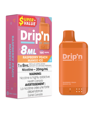 DRIP'N DRIP'N 16K ON RASPBERRY PEACH MANGO ICE DRIP'N DRIP'N 16K ON RASPBERRY PEACH MANGO ICE