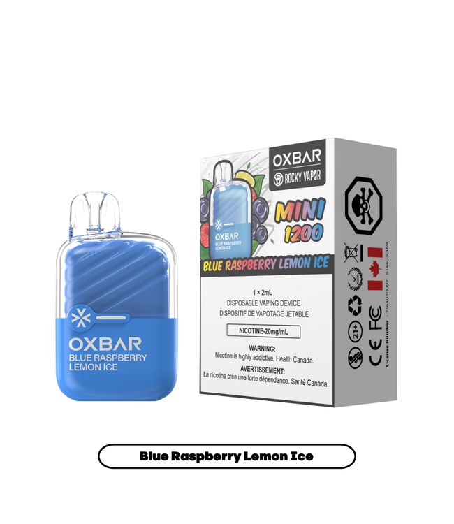 OXBAR 1200 PUFFS BLUEBERRY RASPBERRY LEMON ICE