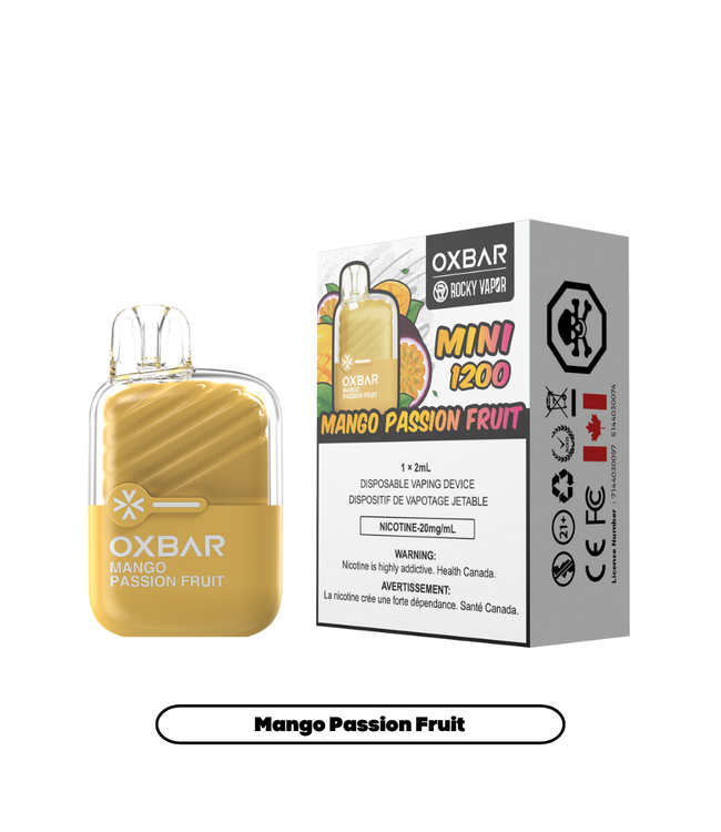OXBAR 1200 PUFFS MANGO PASSION FRUIT