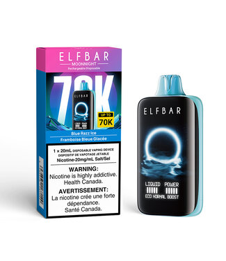 ELFBAR MOONNIGHT 70K ON BLUE RAZZ ICE ELFBAR MOONNIGHT 70K ON BLUE RAZZ ICE