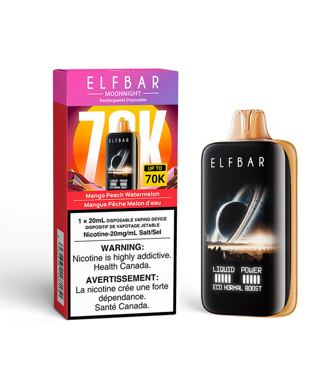 ELFBAR MOONNIGHT 70K ON MANGO PEACH WATERMELON