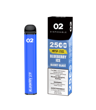 O2 O2 2500 PUFFS  BLUEBERRY ICE