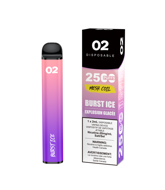 O2 2500 PUFFS  BURST ICE