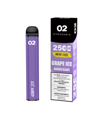 O2 O2 2500 PUFFS  GRAPE ICE