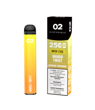 O2 O2 2500 PUFFS  MANGO TWIST