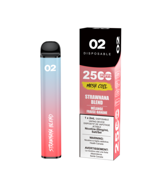 O2 O2 2500 PUFFS  STRAWNANA BLEND