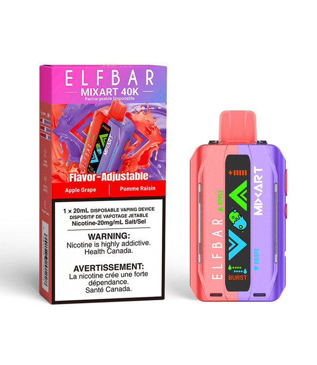 ELFBAR MIXART 40K ON Apple Grape