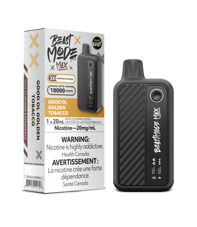 FLAVOUR BEAST BEAST MODE MAX 18K ON GOOD OL GOLDEN TOBACCO