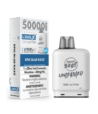 FLAVOUR BEAST Level X G2 Ultra Pod 20ml - Unleashed  ON - Epic BLUERAZZ