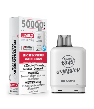 FLAVOUR BEAST Level X G2 Ultra Pod 20ml - Unleashed  ON - Epic STRAWBERRY WATERMELON