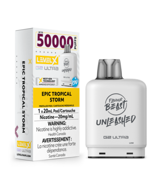 FLAVOUR BEAST Level X G2 Ultra Pod 20ml - Unleashed  ON - Epic TROPICAL STROM FLAVOUR BEAST Level X G2 Ultra Pod 20ml - Unleashed  ON - Epic TROPICAL STROM