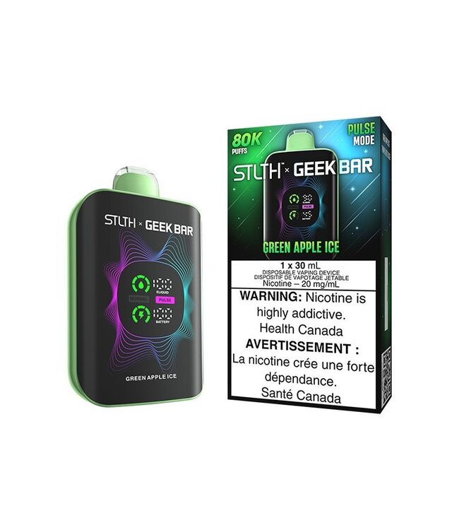 STLTH X GEEKBAR 80K ON GREEN APPLE ICE