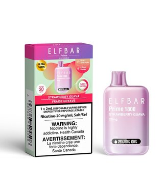 ELF BAR PRIME 1800 ON STRAWBERRY GUAVA
