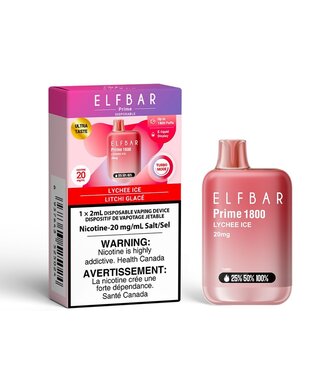 ELF BAR PRIME 1800 ON LYCHEE ICE ELF BAR PRIME 1800 ON LYCHEE ICE