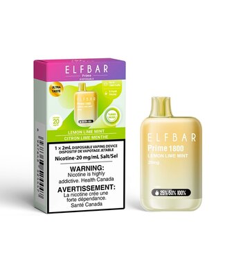 ELF BAR PRIME 1800 ON LEMON LIME MINT ELF BAR PRIME 1800 ON LEMON LIME MINT