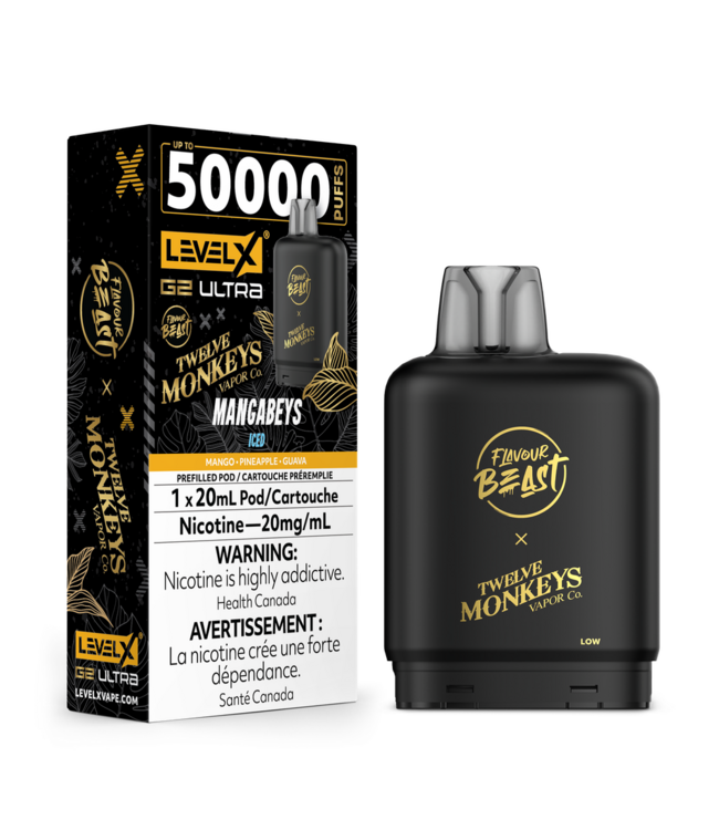 FLAVOUR BEAST LEVEL X G2 ULTRA POD ON MANGABEYS ICED