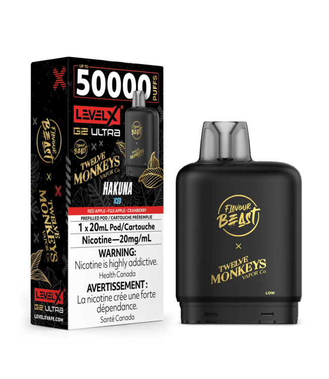 FLAVOUR BEAST LEVEL X G2 ULTRA POD ON HAKUNA ICED
