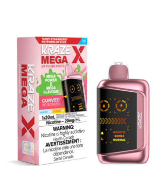 KRAZE MEGA X 48K ON TANGY STRAWBERRY WATERMELON G ICE