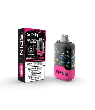 SPIN SPIN 60K ON  RASPBERRY PEACH MANGO ICE