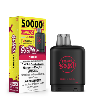 Level X FLAVOUR BEAST LEVEL X G2 ULTRA POD ON GUSHIN CHERRY